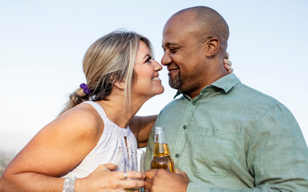 couple celebrating